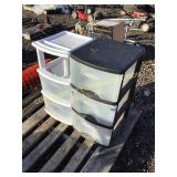 (2) POLY STORAGE CONTAINERS