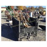 Tote of Misc Yard Tools