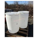 D1. (2) food grade poly drums