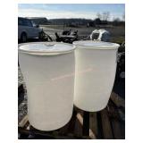 D1. (2) food grade poly drums