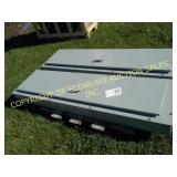 (2) GRAY STEEL ELECTRICAL BOXES