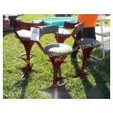 (2) IRON BAR STOOLS