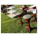 (2) IRON BAR STOOLS