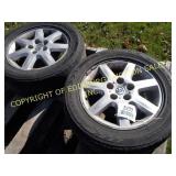 (2)GOODYEAR EAGLE TIRES 205/60R16 ON TOYOTA WHEELS