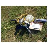 LOT OF MISC BISSELL SWEEPER, LIGHT TOW ROPE