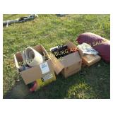 LOT OF MISC, SLEEPING BAGS, DRAIN COVER, CHRISTMAS