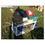 POLY SHELF & LOT OF TACKLE BOXES