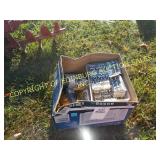 BOX OF DOOR HANDLES & LOCKS