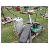 PUSH MOWER AND WEIGHT BENCH AND SMOKER