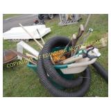 WHEELBARROW W/ MISC YARD TOOLS