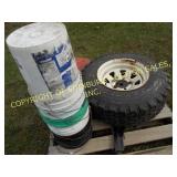 SPARE TIRE RACK & BUCKETS
