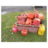 LOT OF GAS CANS