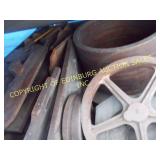 CRATE OF INDUSTRIAL WOODEN MOLD PATTERNS