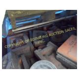 CRATE OF INDUSTRIAL WOODEN MOLD PATTERNS