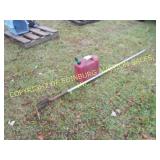 SHOVEL AND GAS CAN