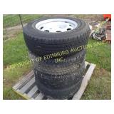 (4) HANKOOK TIRES P235/70R17 ON FORD STEEL RIMS