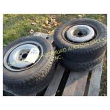(4) TRAILER TIRE W/ 13 RIMS