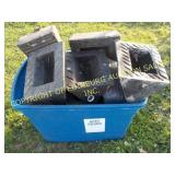 TUB OF 13 WHEEL CHOCKS