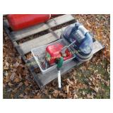 GAS CAN, CONCRETE BOLTS, AND CARPET CLEANER