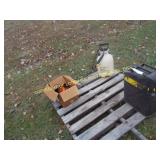 AUTOMOTIVE PARTS, WEED SPRAYER, METAL GAS CAN