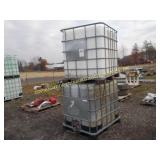(2) 275 GAL CAGED POLY TANK