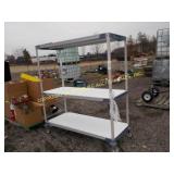 FOUR WHEEL STORAGE SHELF CART