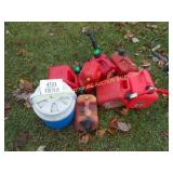 LOT OF GAS CANS