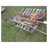 LOT OF YARD TOOLS & BOW SAWS