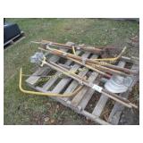 LOT OF YARD TOOLS & BOW SAWS