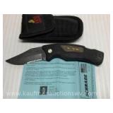 NWTF sponsor Schrade SG7 USA folding knife w/ case