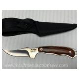 NWTF fixed blade knife with sheath