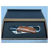 NWTF collectible folding knife with clip and box