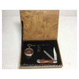 2009 WV sponsor gift, watch and double bladed knife in case