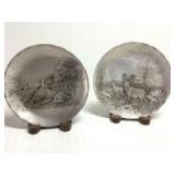 Hand forged Wendall August Berlin, Ohio and Grove city, PA plates with stands