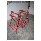 (2) FOLDING SADDLE RACKS (UNUSED)