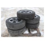 (5) BRIDGESTONE P255/70R18 TIRES ON 5-BOLT