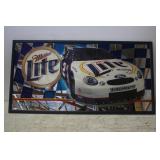 MILLER LITE "RUSTY WALLACE" FRAMED BEER MIRROR