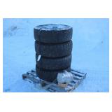 (4) FIERCE 275/70R18 TIRES ON 8-BOLT STEEL RIMS