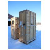 (2) WOODEN SHIPPING CRATES