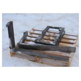 FORKLIFT BACKING PLATE AND 38 1/2" LONG FORKS