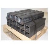 (16) 3/16" THICK PIECES OF SQUARE STEEL TUBING