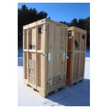 (2) WOODEN SHIPPING CRATES