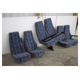 (2) BENCH SHUTTLE BUS SEATS & (2) SINGLE SHUTTLE