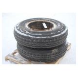 (2) SAMSON 10.00-20 TRUCK TIRES ON SPLIT RIMS