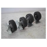 (4) HI-TECH PERFORMA 6X2 SOLID CASTERS