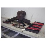 15" TRAIL SADDLE WITH SADDLE PAD, HEADSTALL AND