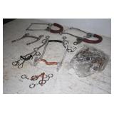 (9) HORSE BITS AND (2) HACKAMORES (UNUSED)