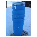 (4) 55 GALLON POLY TAPERED BARRELS WITH LIDS