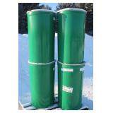 (4) 55 GALLON STEEL BARRELS WITH REMOVABLE LIDS