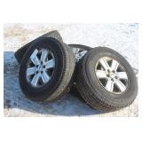 (4) BRIDGESTONE P235/70R16 TIRES ON 5-BOLT FORD